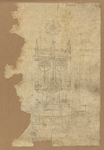 217365 Aanzicht van het eerste ontwerp voor de kast van het orgel in de Domkerk te Utrecht, getekend naar het ...